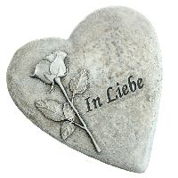 Herz mit Spruch GRAU 68842 Poly In Liebe 12x12,5x1cm