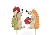 Igel Pommi herbstlich 671075 Stecker 7cm + 20cm Holzstiel