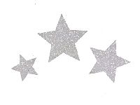 Sternstreu Glitter WEISS-GLITTER  268768  Holz 3 Größen Mix