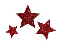 Sternstreu Glitter ROT-GLITTER  268765  Holz 3 Größen Mix