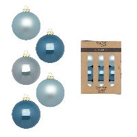 Glaskugel / Christbaumkugel 15375 Elysian Blue 30mm   nachhaltige Verpackung