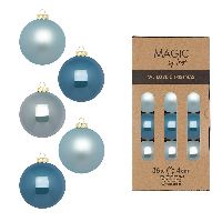 Glaskugel / Christbaumkugel 15375 Elysian Blue 40mm  nachhaltige Verpackung