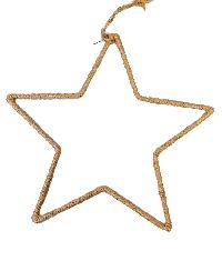 Stern Frederik zum Hängen natur 49732 30x30x1,0cm  Metall + Jute