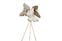 Schmetterling Wollfilz braun-creme-beige 26761306 am Wipppick 6cm